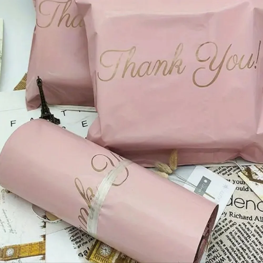 Pink THANK YOU LARGE POLYMAILERS QTY25 10 X 13 Hp🔥🔥🔥